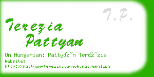 terezia pattyan business card